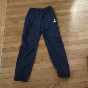 Jordans blue athletic joggers with logo size youth large/adult small